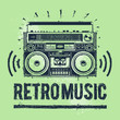 Old-school tape recorders in hand-drawn style