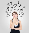 thinking woman