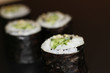 Sushi with cucumber