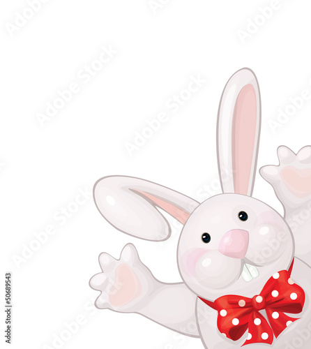 Vector: Vector of funny rabbit isolated. Vector of funny rabbit isolated.
