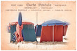 Carte postale ancienne, plage de deauville