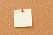 Thumbtack and note paper