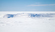 Empty winter background landscape. Blue sky, snow