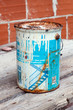 Old and rusted paint tin