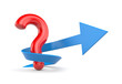 Illustration: Question sign with arrow Question sign with arrow