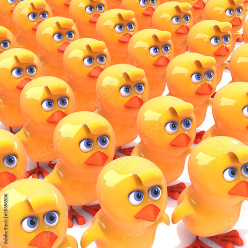 Illustration: Lots of yellow Easter Chicks Lots of yellow Easter Chicks