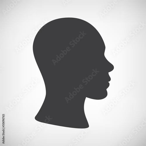 Vector: Kopf Seite Silhouette Kopf Seite Silhouette