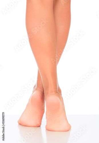 Photo: pretty woman legs on white background pretty woman legs on white background
