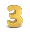 zahl cipher 3 gold vertikal