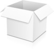 White isolated vector paper box