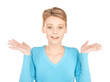 woman shrugging or doubting