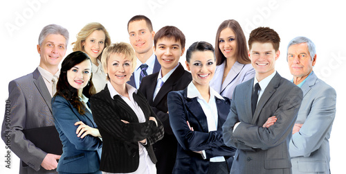 Photo: Group of businessmen the conclusion Group of businessmen the conclusion