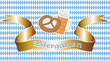 Biergarten - Masskrug und Breze auf Raute