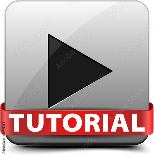Vector: Tutorial button Tutorial button