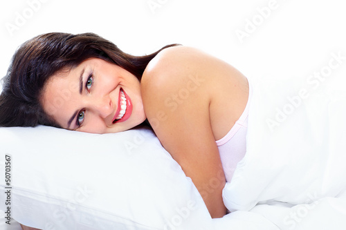 Photo: Sleeping woman. Sleeping woman.