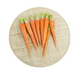 carrot on mat with clipping path included