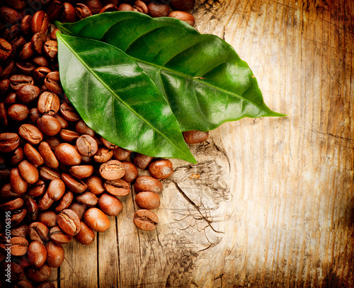 Photo: Coffee backround. With copy-space for text Coffee backround. With copy-space for text