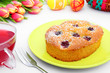 easter yeast pastry, tea and tulips - Osterkuchen, Tee und Tulpe