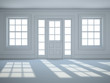 Empty room with in white color