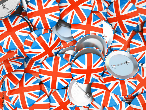Illustration: Buttons with England flag Buttons with England flag