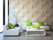 modern interior with concrete wall panels