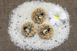 rice snack with seeds, grains, nuts and fruit ,Thailand