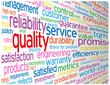 "QUALITY" Tag Cloud (satisfaction guarantee service reliability)