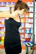 Woman wanting to punch weight balance