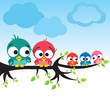 Birds on tree