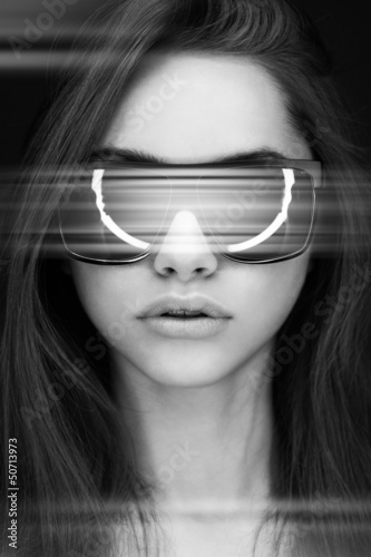 Photo: Young extraterrestrial woman's portret Young extraterrestrial woman's portret