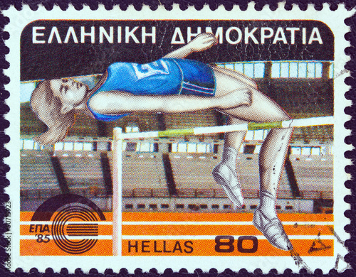Photo: High jump athlete (Greece 1985) High jump athlete (Greece 1985)