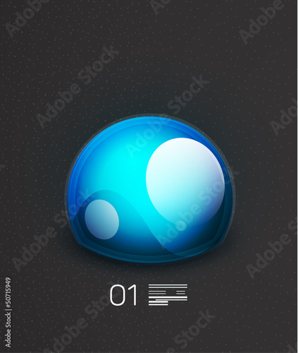 Vector: Blue globe concept design template Blue globe concept design template