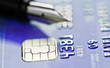 Credit card and pen