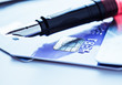 Credit card and pen