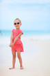 Adorable little girl at beach