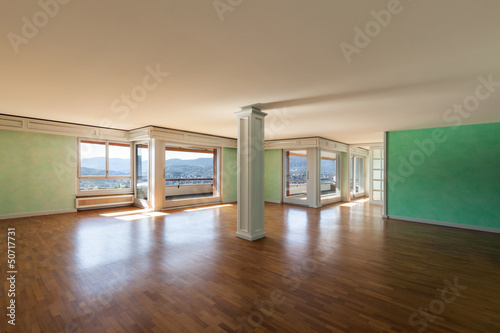 Photo: Interior, empty apartment in style classic, large room Interior, empty apartment in style classic, large room