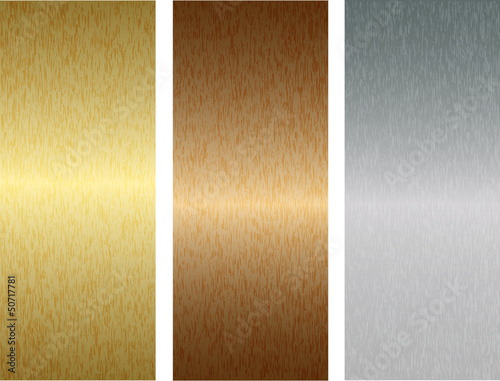 Vector: Metal texture set. Vector illustration. Metal texture set. Vector illustration.