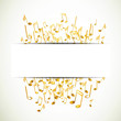 Vector Illustration of an Abstract Background with Music notes