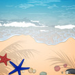 Vector Illustration of a Summer Beach Design