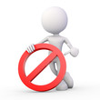 3D Minimalistic Person - No Entrance Symbol