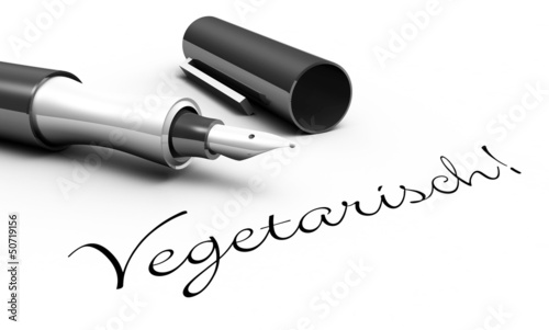 Illustration: Vegetarisch! - Schrift Konzept Vegetarisch! - Schrift Konzept
