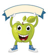 Vector: Apple with Banner Vector Illustration Apple with Banner Vector Illustration