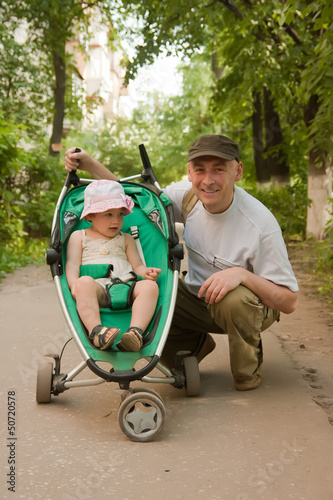 Photo: father with little daughter father with little daughter