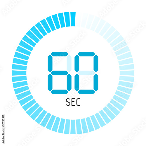 Vector: timer rund 60 sec I timer rund 60 sec I