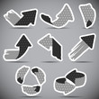 Set of grunge arrows