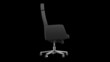 Video: modern office chair loop rotate on black background modern office chair loop rotate on black background