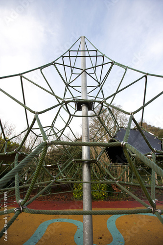 Photo: Cable climbing frame in playground Cable climbing frame in playground