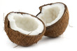 coconut cutted in half