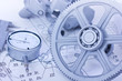 Blueprints and machine parts