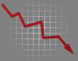 Arrow graph going down